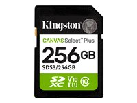 Kingston Canvas Select Plus - Flashminnekort - 256 GB - Video Class V10 / UHS-I U1 / Class10 - SDXC UHS-I SDS3/256GB