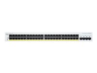 Cisco Business 220 Series CBS220-48P-4G - Switch - smart - 48 x 10/100/1000 (PoE+) + 4 x Gigabit SFP (opplink) - rackmonterbar - PoE+ (382 W) CBS220-48P-4G-EU