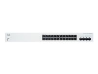 Cisco Business 220 Series CBS220-24T-4G - Switch - smart - 24 x 10/100/1000 + 4 x Gigabit SFP (opplink) - rackmonterbar CBS220-24T-4G-EU