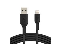 Belkin BoostCharge - Lightning-kabel - Lightning hann til USB hann - 1 m - svart (en pakke 2) CAA001BT1MBK2PK