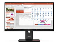 Lenovo ThinkVision T27-40 - LED-skjerm - 27" - 1920 x 1080 Full HD (1080p) @ 120 Hz - IPS - 300 cd/m² - 1500:1 - 4 ms - HDMI, VGA, DisplayPort - eklipsesvart 64A5MAT6EU