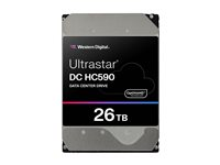 WD Ultrastar DC HC590 0F65672 - Harddisk - Data Center - kryptert - 26 TB - intern - 3.5" - SATA 6Gb/s - 7200 rpm - buffer: 512 MB - TCG Encryption 0F65672