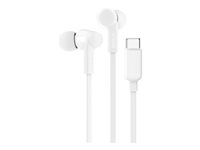 Belkin SoundForm - Ørepropper med mikrofon - i øret - kablet - USB-C - lydisolerende - hvit G3H0002HQWHV2