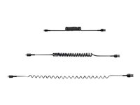 StarTech.com 50cm (20in) USB to Lightning Cable, MFi Certified, Coiled iPhone Charger Cable, Black, Durable and Flexible TPE Jacket Aramid Fiber, Heavy Duty Coil Charging Cable - Rugged USB Lightning Cable - Lightning-kabel - USB hann til Lightning hann - 50 cm - svart - rullet sammen RUSB2ALT50CMBC