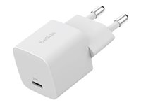 Belkin BoostCharge - Strømadapter - PPS-teknologi - 25 watt - PD 3.1/PPS, Fast Charge (24 pin USB-C) WCA012KQWH