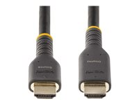 StarTech.com 30ft (10m) Active HDMI Cable w/ Ethernet - HDMI 2.0 4K 60Hz UHD - Rugged HDMI Cord w/ Aramid Fiber - Durable High Speed HDMI Cable - Heavy-Duty HDMI 2.0 Cable - High Speed - HDMI-kabel med Ethernet - HDMI hann til HDMI hann - 10 m - svart RH2A-10M-HDMI-CABLE