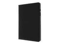 Insmat Exclusive - Lommebok for nettbrett - ekte skinn, kartong+papir, polyuretan, termoplast-polyuretan (TPU) - svart - for Samsung Galaxy Tab A9+ 652-1297