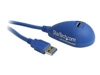 StarTech.com 5 ft Desktop SuperSpeed USB 3.0 Extension Cable - A to A M/F - USB extension cable - USB Type A (M) to USB Type A (F) - 5 ft - black - USB3SEXT5DSK - USB-forlengelseskabel - USB-type A (hann) til USB-type A (hunn) - 1.5 m - svart - for P/N: 2SD4FCRU3, CFASTRWU3, FCREADMICRO3, MSDREADU3CA, USB3SAA3MBK USB3SEXT5DSK
