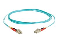 C2G LC-LC 10Gb 50/125 OM3 Duplex Multimode PVC Fiber Optic Cable (LSZH) - Nettverkskabel - LC multimodus (hann) til LC multimodus (hann) - 5 m - 5 m - fiberoptisk - dupleks - 50 / 125 mikroner - OM3 - halogenfri - akvamarin 85552