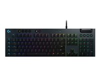 Logitech G815 LIGHTSYNC RGB Mechanical Gaming Keyboard - GL Tactile - Tastatur - bakgrunnsbelyst - USB - Nordisk - tastsvitsj: GL Tactile - svart - for Komplett Epic Gaming PC a166, a170 920-008989