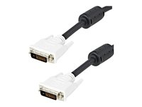 StarTech.com 2m DVI-D Dual Link Cable - Male to Male DVI-D Digital Video Monitor Cable - 25 pin DVI-D Cable M/M Black 2 Meter - 2560x1600 (DVIDDMM2M) - DVI-kabel - dobbeltlenke - DVI-D (hann) til DVI-D (hann) - 2 m - svart DVIDDMM2M
