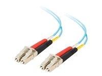 C2G LC-LC 10Gb 50/125 OM3 Duplex Multimode PVC Fiber Optic Cable (LSZH) - Nettverkskabel - LC multimodus (hann) til LC multimodus (hann) - 50 m - 50 m - fiberoptisk - dupleks - 50 / 125 mikroner - OM3 - halogenfri - akvamarin 85558