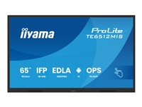 iiyama ProLite TE6512MIS-B4AG - 65" Diagonalklasse (64.5" synlig) LED-bakgrunnsbelyst LCD-skjerm - interaktiv digital skilting - med berøringsskjerm (flerberørings) / valgfri PC-mulighet - 4K UHD (2160p) 3840 x 2160 - Direct LED - svart (kantstykke), matt finish - med iiyama WiFi-modul (OWM002) TE6512MIS-B4AG