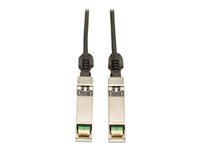Eaton Tripp Lite Series SFP+ 10Gbase-CU Passive Twinax Copper Cable, SFP-H10GB-CU1M Compatible, Black, 1M (3.28 ft.) - Direktekoblingskabel - SFP+ (hann) til SFP+ (hann) - 1 m - toakset - svart N280-01M-BK