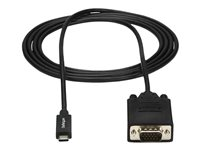 StarTech.com 6ft (2m) USB C to VGA Cable, 1920x1200/1080p USB Type C to VGA Video Active Adapter Cable, Thunderbolt 3 Compatible, Laptop to VGA Monitor/Projector, DP Alt Mode HBR2 Cable - 2m USB-C Video Cable (CDP2VGAMM2MB) - Video- / USB-kabel - USB-C (hann) til HD-15 (VGA) (hann) - 2 m - 1920 x 1200 (WUXGA)-støtte - svart - for P/N: TB4CDOCK CDP2VGAMM2MB