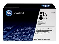 HP 51A - Svart - original - LaserJet - tonerpatron (Q7551A) - for LaserJet M3027, M3027x, M3035, M3035xs, P3005, P3005d, P3005dn, P3005n, P3005x Q7551A