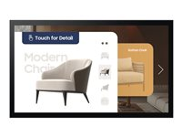 Samsung QM32C-T - 32" Diagonalklasse QMC-T Series LED-bakgrunnsbelyst LCD-skjerm - interaktiv digital skilting - med pekeskjerm (multiberørings) - Tizen OS - 1080p 1920 x 1080 - trekullsort LH32QMCTBGCXEN