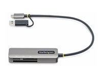 StarTech.com USB 3.0 Multi-Media Memory Card Reader, SD/microSD/CompactFlash Card Reader, Portable USB 5Gbps Card Adapter, External USB-C Card Reader with Attached USB-A Adapter - Works with Any Operating System (FCREADMICRO3V2) - Kortleser (CF II, microSDHC, microSDXC, SDHC, SDXC, SD 3.0 UHS-I) - USB 3.0/USB-C FCREADMICRO3V2