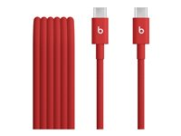 Beats - USB-kabel - 24 pin USB-C (hann) til 24 pin USB-C (hann) - USB 2.0 - 1.5 m - Hurtiglading opptil 60W - rapid red MDGF4ZM/A