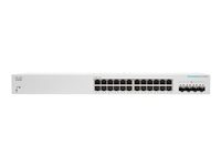 Cisco Business 220 Series CBS220-24T-4X - Switch - smart - 24 x 10/100/1000 + 4 x 10 Gigabit SFP+ (opplenke) - rackmonterbar CBS220-24T-4X-EU