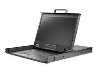 StarTech.com Rackmount KVM Console HD 1080p, Single Port VGA KVM with 17" LCD Monitor for Server Rack, Fully Featured 1U LCD KVM Drawer with Cables & Hardware, USB Support, 50,000 MTBF - 17in. LCD KVM Console (RKCONS17HD) - KVM-konsoll med KVM-svitsj - 1 porter - USB - 17.3" - kan monteres i rack - 1920 x 1080 Full HD (1080p) @ 60 Hz - 300 cd/m² - 800:1 - VGA - svart - 1U RKCONS17HD