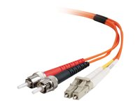 C2G LC-ST 50/125 OM2 Duplex Multimode PVC Fiber Optic Cable (LSZH) - Nettverkskabel - ST flermodus (hann) til LC multimodus (hann) - 10 m - 10 m - fiberoptisk - dupleks - 50 / 125 mikroner - OM2 - halogenfri - oransje 85497