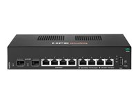 HPE Aruba Networking CX 6000 8p 10M/100M/1G 2p SFP 1G Switch - Switch - Styrt - 8 x 10/100/1000 + 2 x Gigabit SFP (opplink) - side til side-luftflyt - rackmonterbar, veggmonterbar - AC - BTO S4R22A#ABB