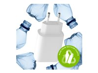 dbramante1928 re-charge - Strømadapter - 20 watt - 3 A - PD/PPS - 2 utgangskontakter (USB-C) - hvit - Europa CH20EUWH7122