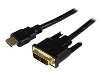StarTech.com 1.5m HDMI to DVID Cable M/M - Adapterkabel - DVI-D hann til HDMI hann - 1.5 m - skjermet - svart HDDVIMM150CM