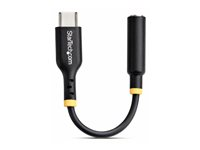 StarTech.com USB-C Audio Adapter to 3.5mm TRRS Jack, Headphone Aux Dongle - USB-C til hodetelefons-jakkadapter - USB-C hann til 4-polsminijakk hunn - 12.7 cm - svart USBCAUDIO2