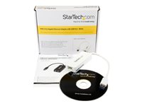 StarTech.com USB 3.0 to Gigabit Ethernet Adapter NIC w/ USB Port (White) - USB 3.0 NIC - 10/100/1000 Mbps USB 3.0 LAN Adapter (USB31000SPTW) - Nettverksadapter - USB 3.0 - Gigabit Ethernet - hvit USB31000SPTW