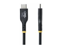 StarTech.com 3m USB C Charging Cable, USB-IF Certified USB-C Cable, 240W - USB-kabel - USB-C (hann) til USB-C (hann) - USB 2.0 - 48 V - 5 A - 3 m - halogenfri, passiv, utvidet effektområde (EPR), støtte for Power Delivery 3,1 - svart USB2EPR3M