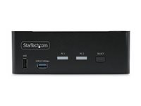 StarTech.com 2-Port Dual-Monitor DisplayPort KVM Switch, 8K 60Hz / 4K 144Hz, DP 1.4, 2x USB 10Gbps Ports, 4x USB HID Ports, Hotkey Switching, TAA Compliant - KVM / lyd / USB-svitsj - 2 x KVM/lyd/USB - 1 lokalbruker - stasjonær - TAA-samsvar P2CDD143-KVM-SWITCH