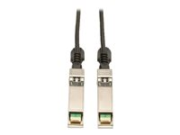 Eaton Tripp Lite Series SFP+ 10GBASE-CU Passive Twinax Copper Cable, SFP-H10GB-CU50CM Compatible, Black, 20-in. (50.8 cm) - Direktekoblingskabel - SFP+ (hann) til SFP+ (hann) - 0.5 m - toakset - svart N280-20N-BK