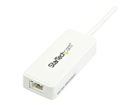 StarTech.com USB 3.0 to Gigabit Ethernet Adapter NIC w/ USB Port (White) - USB 3.0 NIC - 10/100/1000 Mbps USB 3.0 LAN Adapter (USB31000SPTW) - Nettverksadapter - USB 3.0 - Gigabit Ethernet - hvit USB31000SPTW