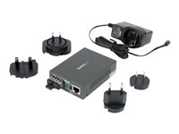 StarTech.com Multimode SC Fiber Media Converter for 10/100/1000 Network, 550m Range, Gigabit Ethernet, 850nm, Full Duplex Gigabit Ethernet Media Converter, Fiber Optic Media Converter - Ethernet Over Fiber (MCMGBSCMM055) - Fibermedieomformer - 1GbE - over fiberoptikk - 1000Base-SX, 100Base-TX, 1000Base-T - RJ-45 / SC flermodus - opp til 550 km - 850 nm MCMGBSCMM055