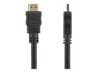 StarTech.com 1.5m High Speed HDMI Cable - Ultra HD 4k x 2k HDMI Cable - HDMI to HDMI M/M - 5 ft HDMI 1.4 Cable - Audio/Video Gold-Plated (HDMM150CM) - HDMI-kabel - HDMI hann til HDMI hann - 1.5 m - dobbeltisolert - svart - for P/N: MSTCDP122HD HDMM150CM