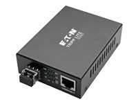 Eaton Tripp Lite Series Gigabit Multimode Fiber to Ethernet Media Converter, 10/100/1000 LC, International Power Supply, 850 nm, 550 m (1,804 ft.) - Fibermedieomformer - 1GbE - 10Base-T, 100Base-TX, 1000Base-T - RJ-45 / LC multimodus - opp til 550 m - 850 nm N785-INT-LC-MM