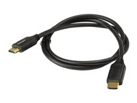 StarTech.com 3ft (1m) Premium Certified HDMI 2.0 Cable with Ethernet, High Speed Ultra HD 4K 60Hz HDMI Cable HDR10, HDMI Cord (Male/Male Connectors), For UHD Monitors, TVs, Displays - Durable HDMI Cable (HDMM1MP) - HDMI-kabel med Ethernet - HDMI hann til HDMI hann - 1 m - svart - for P/N: EXTEND-HDMI-4K40C6P1, KITBXAVHDPEU, KITBXAVHDPUK, KITBXDOCKPEU, KITBXDOCKPUK HDMM1MP
