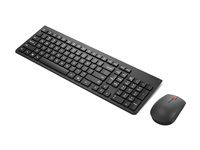 Lenovo Essential Wireless Combo Gen 2 - Tastatur- og mussett - trådløs - 2.4 GHz - QWERTY - Nordisk - svart - brun boks 4X31R64497