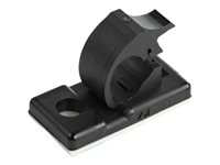 StarTech.com 100 Adhesive Cable Management Clips Black, Network/Ethernet/Office Desk/Computer Cord Organizer, Sticky Cable/Wire Holders, Nylon Self Adhesive Clamp UL/94V-2 Fire Rated - Nylon 66 Plastic - TAA (CBMCC1) - Kabelklemme - svart - TAA-samsvar (en pakke 100) CBMCC1