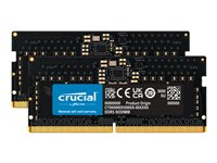 Crucial - DDR5 - sett - 16 GB: 2 x 8 GB - SO DIMM 262-pin - 2400 MHz / PC5-38400 - CL40 - 1.1 V - ikke-bufret - ikke-ECC CT2K8G48C40S5