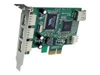 StarTech.com 4 Port PCI Express Low Profile High Speed USB Card - PCIe USB 2.0 Card - PCI-E USB 2.0 Card (PEXUSB4DP) - USB-adapter - PCIe lav profil - USB, USB 2.0 - 4 porter - for P/N: ST4200MINI2 PEXUSB4DP