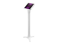 Compulocks iPad 10th-11th (A16) Gen Space Enclosure Portable Floor Stand White - Stativ - 45° synsvinkel - for nettbrett - bærbar - låsbar - stål, høyverdig aluminium - hvit - skjermstørrelse: 10.9" - monteringsgrensesnitt: 100 x 100 mm - plassering på gulv - for Apple 10.9-inch iPad (10. generasjon) 147W209IPDSW