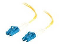 C2G LC-LC 9/125 OS1 Duplex Singlemode PVC Fiber Optic Cable (LSZH) - Koblingskabel - LC-enkeltmodus (hann) til LC-enkeltmodus (hann) - 10 m - 10 m - fiberoptisk - dupleks - 9 / 125 micron - OS1 - halogenfri - gul 85609