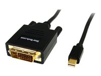 StarTech.com 6 ft Mini DisplayPort to DVI Cable - M/M - MDP to DVI Cable - MiniDP to DVI - Mini DP to DVI Converter (MDP2DVIMM6) - DisplayPort-kabel - Mini DisplayPort (hann) til DVI-D (hann) - 1.8 m - svart MDP2DVIMM6