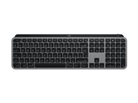Logitech Master Series MX Keys S for Mac - Tastatur - full size - bakbelysning - trådløs - Bluetooth LE - QWERTY - US International - romgrå 920-011637